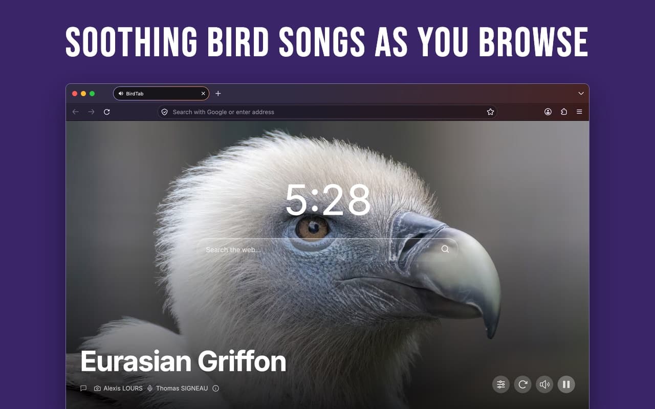 Authentic bird calls and ambient sounds